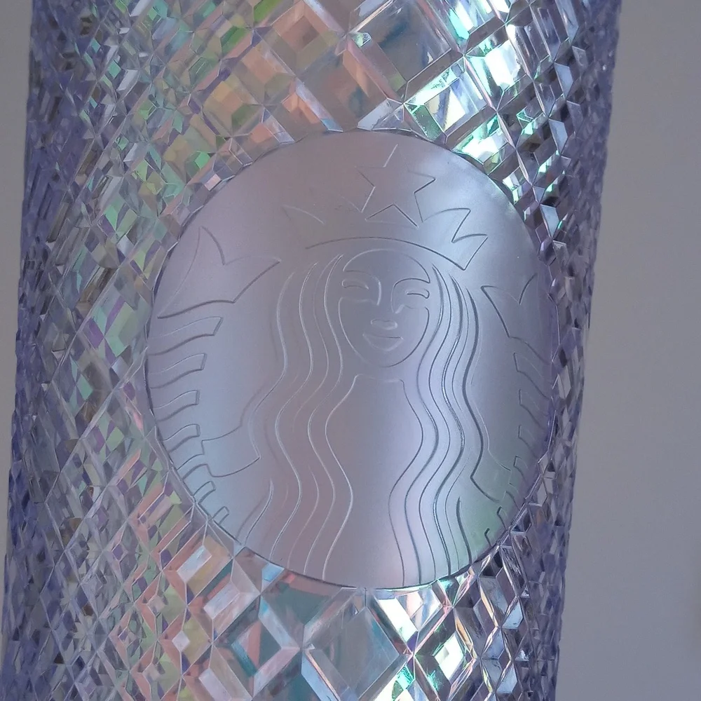 2022 Spring Starbucks Iridescent Unicorn Grid Venti 24oz Tumbler w Lid & Straw
